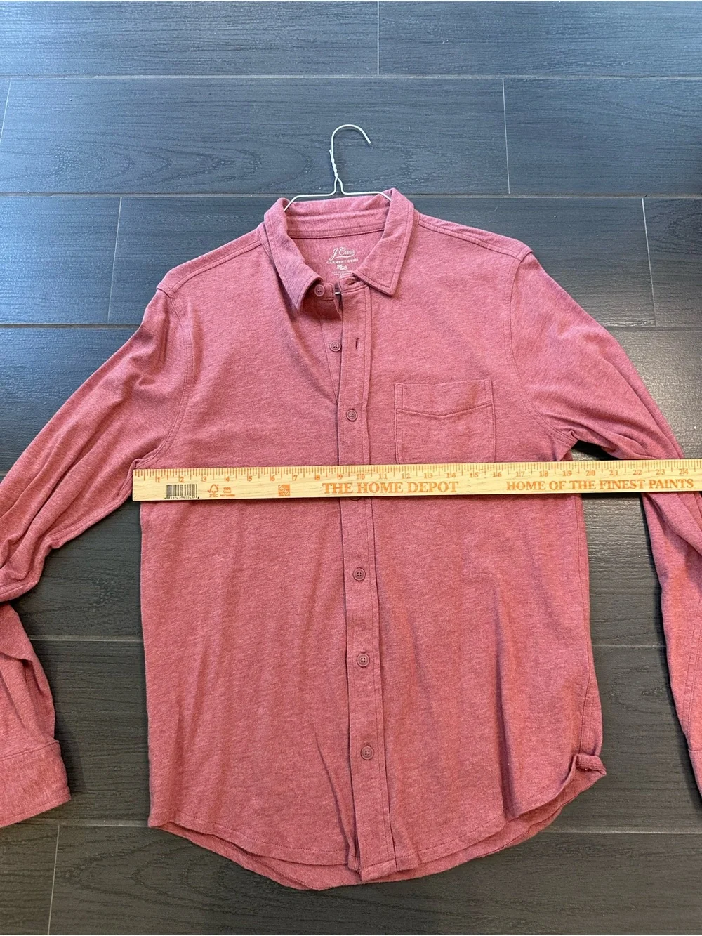 J. Crew Men's Heathered Brick Red  Button-Down Shirt